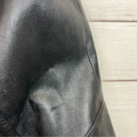 Vintage Vera Pelle Black Leather 90’s Jacket Size M Made In Italy - Picture 6 of 11